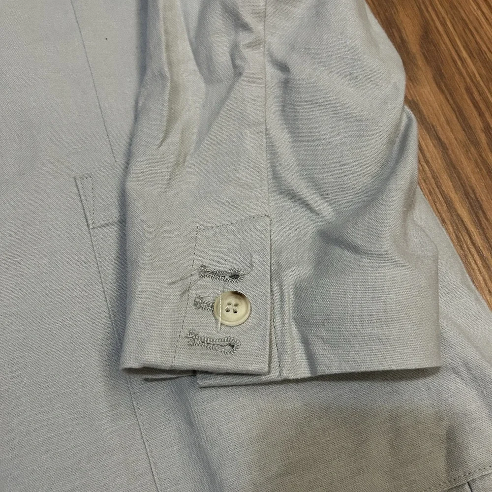 State & Liberty Men's Unstructured Linen Unlined Blazer Slate Gray Sport Coat 44